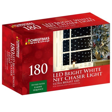 Christmas Workshop 180 LED Net Chaser Lights - White