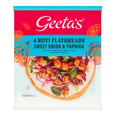 Geeta's Onion & Paprika Flatbread 220G