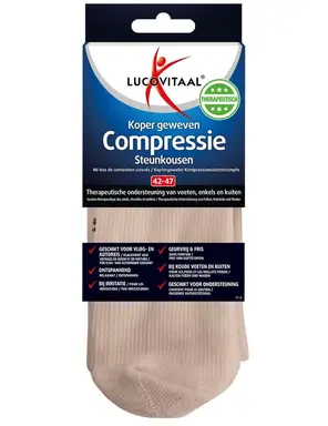 Lucovitaal Compressiesok met Koper 42–47 Huidskleur - 1 paar