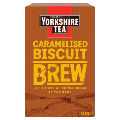 Yorkshire Tea Caramelised Biscuit Brew 40 Tea Bags 112g