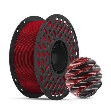 CAILAB 3D-Drucker Filament PLA Silk Zweifarbig - Rot & Schwarz