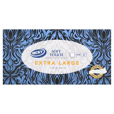 Nicky Soft Touch Gentle Facial Tissue Extra Large Twin Pack