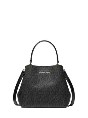 MICHAEL KORS Petit sac porté épaule Pratt à logo Signature - Noir 