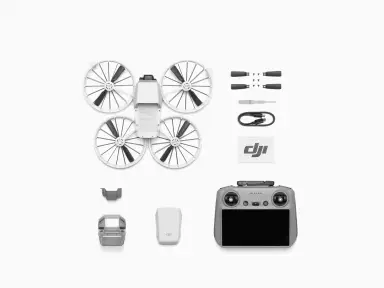 DJI Flip (RC 2 Fernsteuerung mit Bildschirm), Drohne mit Folgefunktion und 4K UHD Kamera für Erwachsene, < 249 g, 3-Achsen Gimbal Stabilisierung, 13 km Videoübertragung, Handstart, 31 min Flugzeit