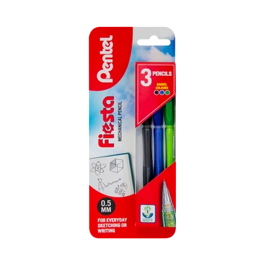 Pentel Fiesta Mechanical Pencil 0.5mm Pack of 3