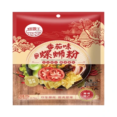 Luobawang Nouilles d'escargots saveur tomate 306 g