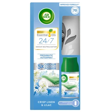 Air Wick Crisp Linen & Lilac Freshmatic Autospray Kit 250ml