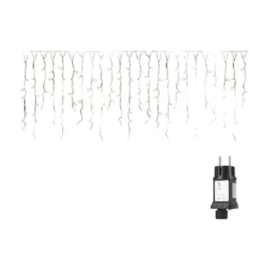 SALCAR Rideau de Lumières LED Pluie de Glace Extérieur, 10m 400 LEDs Rideau Lumineux Intérieur Noël avec 8 Modes, Timer et Mémoire, Imperméable Décorations pour Balcon Pavillon, Blanc chaud