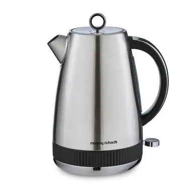 Morphy Richards Mexborough Jug Kettle, 1.7L, Black & Stainless Steel - 102901