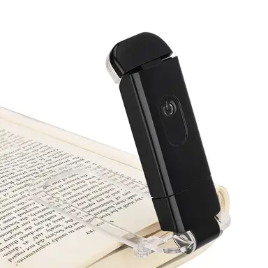 DEWENWILS Leselampe Buchklemme, USB Wiederaufladbare Klemmlampe zum Lesen im Bett, 2 Helligkeitsstufen Leselicht, Warmweiße Buchlampe, Geschenk für Kinder und Bücherwürmer