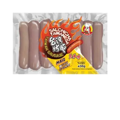 Mengfu Saucisses de poulet au maïs (Taïwan) 430 g/paquet