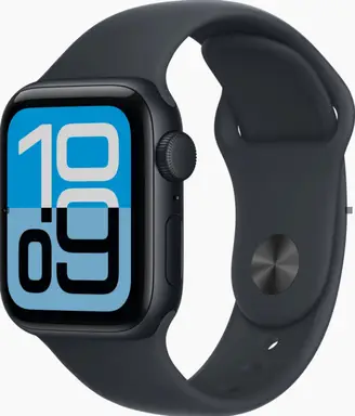 Apple Watch SE 3 GPS + mobiele connectiviteit 40 mm Middernacht aluminium kast met Middernacht sportband - S/M
