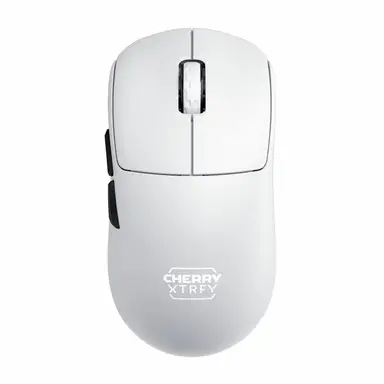 CHERRY XTRFY M68 Pro kabellose Gaming-Maus, Ultra-Fast 8K, symmetrisches Design, 2,4-GHz-RF, Pixart 3395-Sensor, ultra-leicht (55 g), wiederaufladbar bis zu 90 Stunden – Weiß