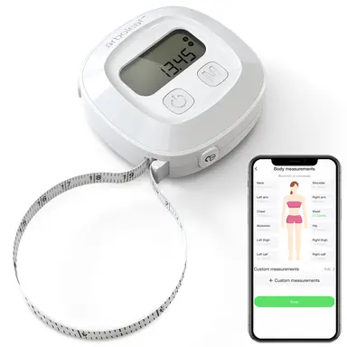 Arboleaf CF10A Digital Tape Measure with App for Body Measurements, Smart Body Measuring Tape with Automatic Retraction, LCD Display & Precision Tracking for Fitness, Weight Loss & Tailoring