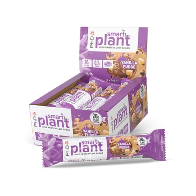 PhD Smart Plant Protein Nutrition Bar Vanilla Fudge Flavour - 12 x 64g