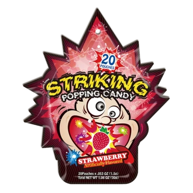 Knettersnoep met aardbeiensmaak 30 g