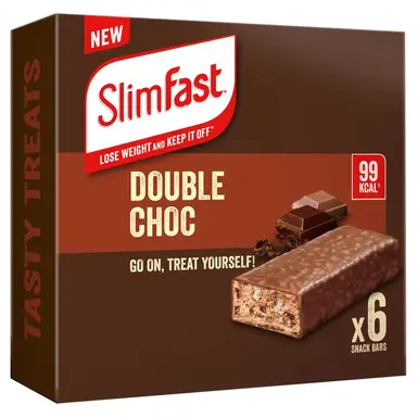 Slimfast Snack Daily Wellness Support Bars Double Chocolate Flavour - 6 x 25g