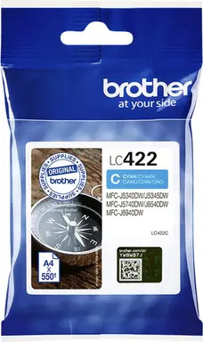 Brother LC422C inktcartridge 1 stuk origineel cyaan