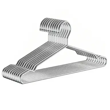 SNSP 10 Stück – Kleiderbügel aus massivem Edelstahl, dicke und vergrößerte schienenlose Kleiderbügel-Hosenträger – 40 cm