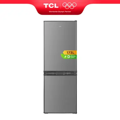TCL RF225BID0 50cm Wide 143cm Tall Freestanding Fridge Freezer - 173L - Graphite - D Rated