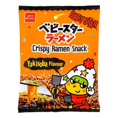 Baby Star Crispy Ramen Snack Yakisoba (Thin) 75g