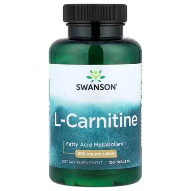 Swanson L Carnitine Fat Metabolism 500mg Tablets - 100 Tablets
