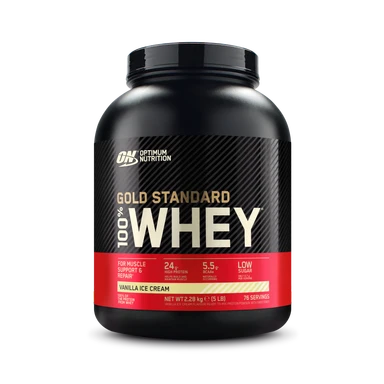 Optimum Nutrition Gold Standard 100% Whey Protein saveur crème vanille 2,28 kg (76 portions)