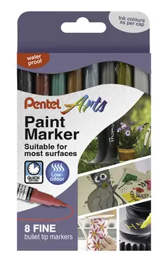 Pentel Fine Paint Marker Metallic Colours Pack of 8
