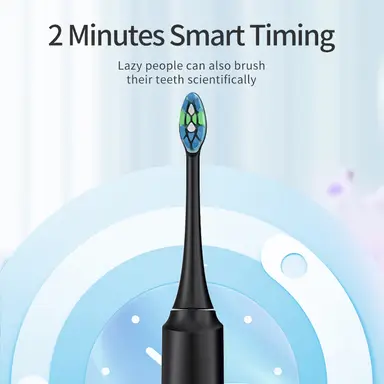 Rushi R-C32 Electric Toothbrush, Copper-Free Brush Head Black