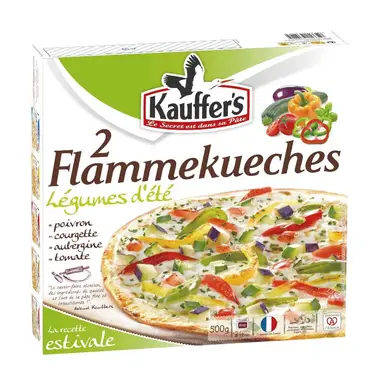 KAUFFER'S Tartes flambées  - Flammekueches aux Légumes d'été x2 500g