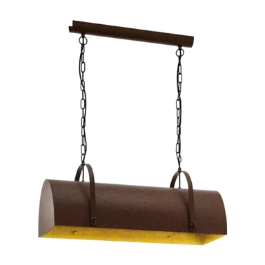 Eglo Pendelleuchte braun Stahl B/H/L: ca. 28x110x70 cm E27 2 Brennstellen