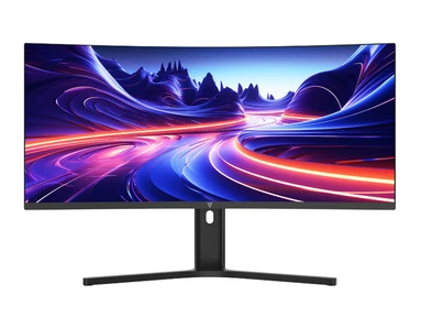 V7 L340WQ-HAS 34" Ultrawide Curved WQHD Monitor with 1500R VA Panel, USB-C 65W PD, Height-Adjustable Stand, and Built-in Speakers