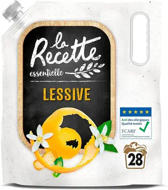 LA RECETTE Recharge lessive liquide Zestes d'Agrumes 28 lavages 1,26L