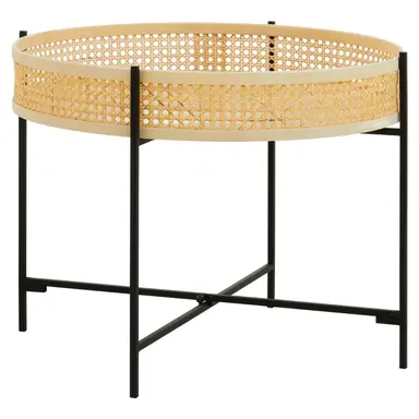 Interiors by Premier Coffee Table Depok Round Rattan/Black