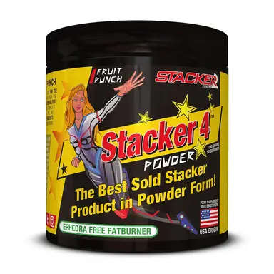 Stacker2 Stacker 4 Fruit Punch-poeder, 150 g (50 porties) - Vetbrandaar (THT 28-02-2026)