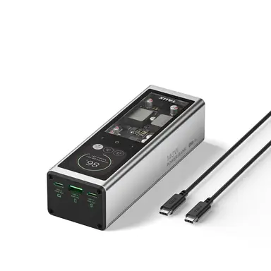 Mokin 140 W powerbank, 20.000 mAh, PD 3.1 draagbare laptopoplader met slim digitaal display, 3-poorts snellaad-batterijpack voor MacBook Pro, iPhone 16/15, iPad, Steam Deck, Switch, Android en drones