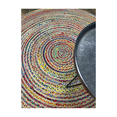 Teppich " Boho Breeze" rund Bunt  100 x 100 cm