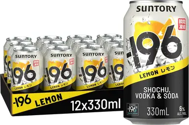 Suntory -196 Lemon Shochu & Vodka Ready To Drink Cocktail 12x330ml