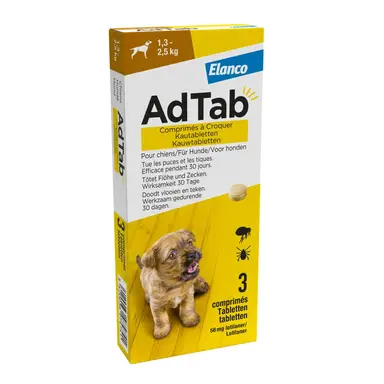 AdTab Kauwtabletten Hond 1,3-2,5kg 3st
