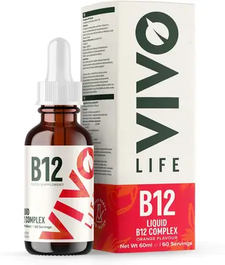 Vivo Life Vitamin B12 Complex Orange Flavour Liquid Drops, 60ml