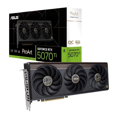 [30 € Rabatt mit Code: GF30] ASUS ProArt GeForce RTX 5070 Ti OC Edition 16GB GDDR7 GPU für Content Creation (NVIDIA Blackwell-Architektur, 2x DisplayPort 2.1b, PROART-RTX5070TI-O16G, DLSS 4, Gaming, 2,5-Slot, 1x USB-C, 1x HDMI 2.1b)