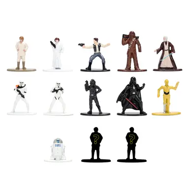 Star Wars Nano Metalfigs Series 1 Blind Bag Assortment， 14 Die Cast Collectibles
