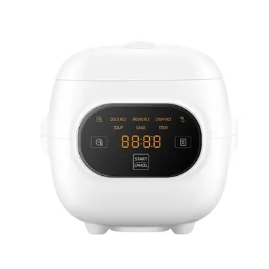 Midea Mini-Reiskocher 1,2 L für 1–2 Personen, 6 One-Touch-Programme, 24 H Voreingestellter Timer, Warmhaltefunktion, Antihaft-Innentopf, Digitales LED-Display, Abnehmbarer Deckel