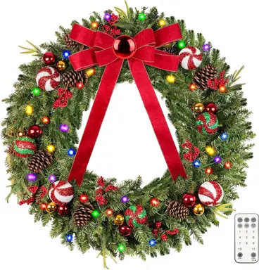 Guirlande de Noël de 48 pouces avec 200 lumières - 1 pièce