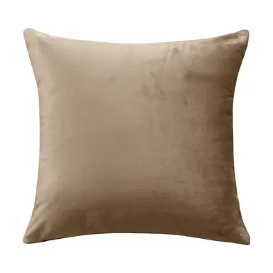 Deconovo Vlaamse fluwelen kussenhoes bruin 45 x 45 cm, 1 stuk
