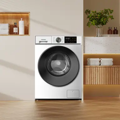 METZ 7 kg Galaxy A3 Serie Frontlader-Waschmaschine, BLDC-Motor, Energieeffizienzklasse A-10 %, Bakterienentfernungssystem, Dampfwäsche, Schnellwäsche 15 Min., Kindersicherung, 15 Programme, Endzeitvorwahl, Baby Care-Programm [Energieklasse A] F702A3AВC0