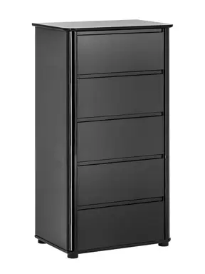 Interiors by Premier Drawer Chest Moritz High Gloss 5 Drawer Black