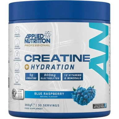 Applied Nutrition Creatine and Hydration Professional Powder Blue Raspberry Flavour - 360 g
