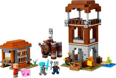 LEGO Minecraft 21278 Het Plunderaar Uitkijkpunt en Ravager
