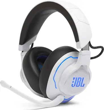 JBL Quantum 910P On‑Ear Gaming‑Kopfhörer - Für PlayStation und andere Konsole - Mit Kopfbewegungstracking‑Funktion, ANC und 39 Std. Akkulaufzeit - Weiß